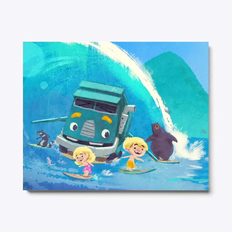 Canvas Print - Trash Truck Surfs