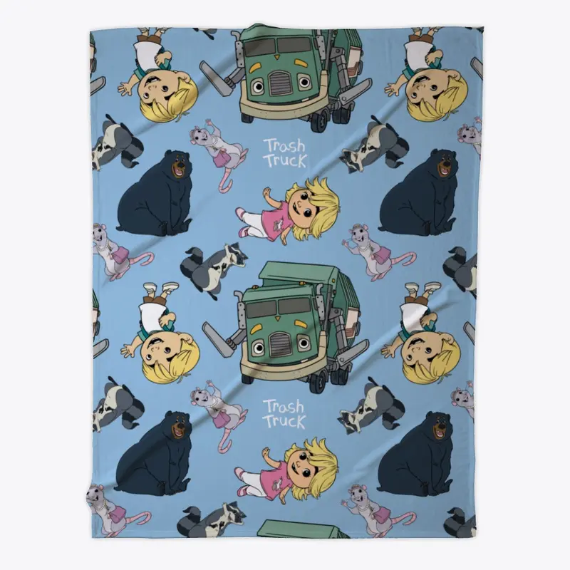 Trash Truck and Friends Fleece Blanket